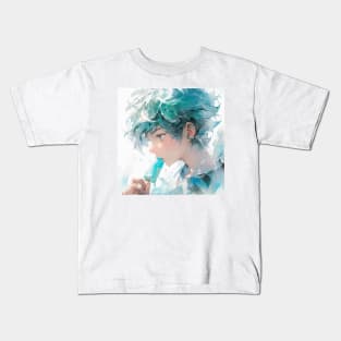 Hot summer boy watercolor Kids T-Shirt